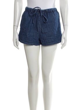 Valentino Garavani Indigo Denim Drawstring Shorts